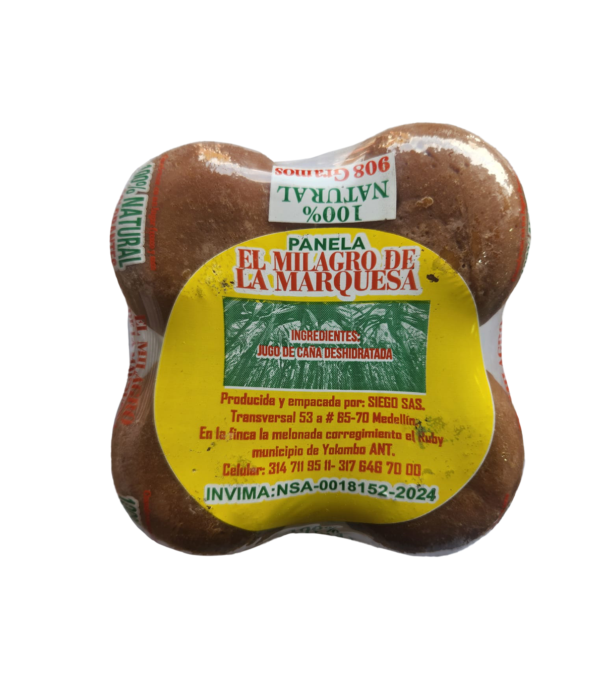 PANELA EL MILAGRO DE LA MARQUESA PORCIONADA  x 8